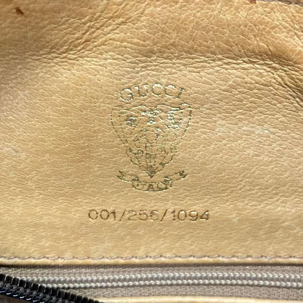 Gucci Old Gucci, GG Plus, GG Supreme Shoulder Bag Gray Beige Dark Brown PVC - Picture 8 of 9